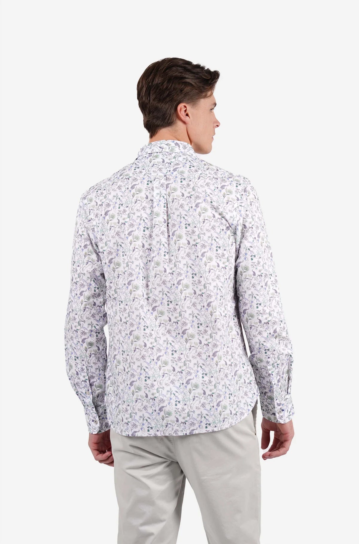 JAMES HARPER SICILY FLORAL PRINT COTTON POPLIN L/S SHIRT JHS722