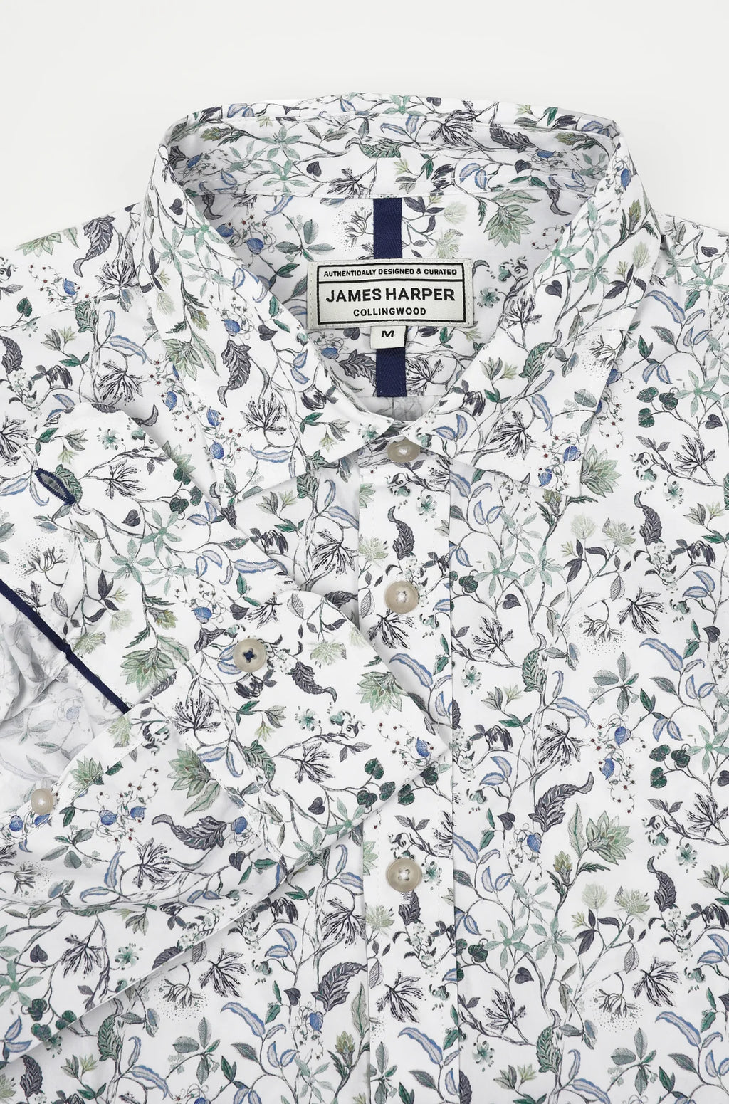 JAMES HARPER SICILY FLORAL PRINT COTTON POPLIN L/S SHIRT JHS722