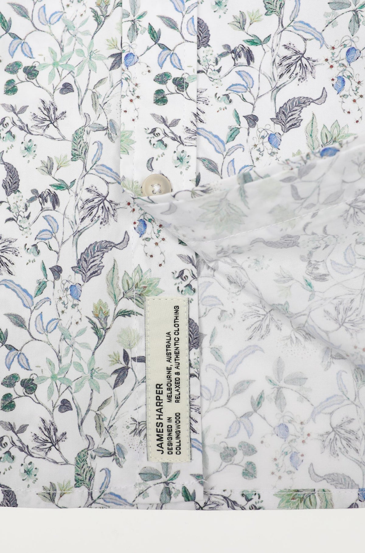 JAMES HARPER SICILY FLORAL PRINT COTTON POPLIN L/S SHIRT JHS722