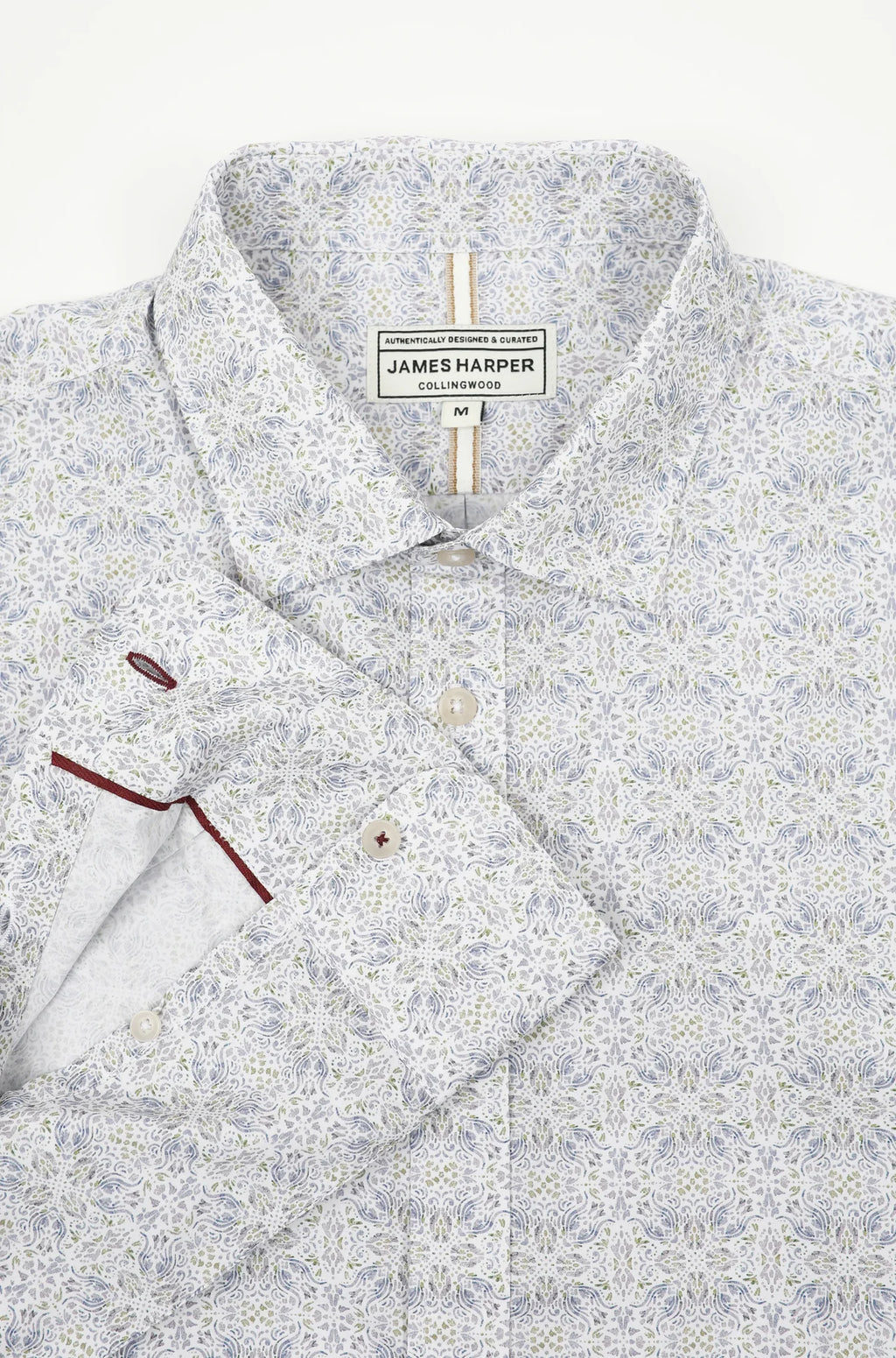 JAMES HARPER POSITANO PRINT COTTON POPLIN L/S SHIRT JHS724