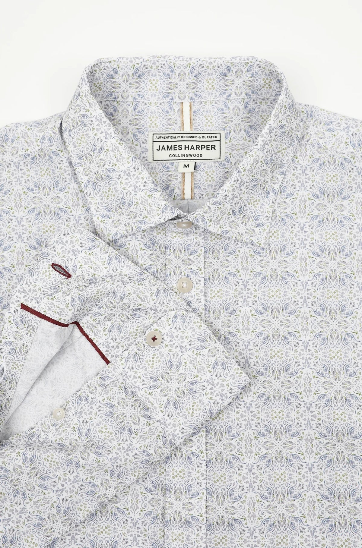 JAMES HARPER POSITANO PRINT COTTON POPLIN L/S SHIRT JHS724