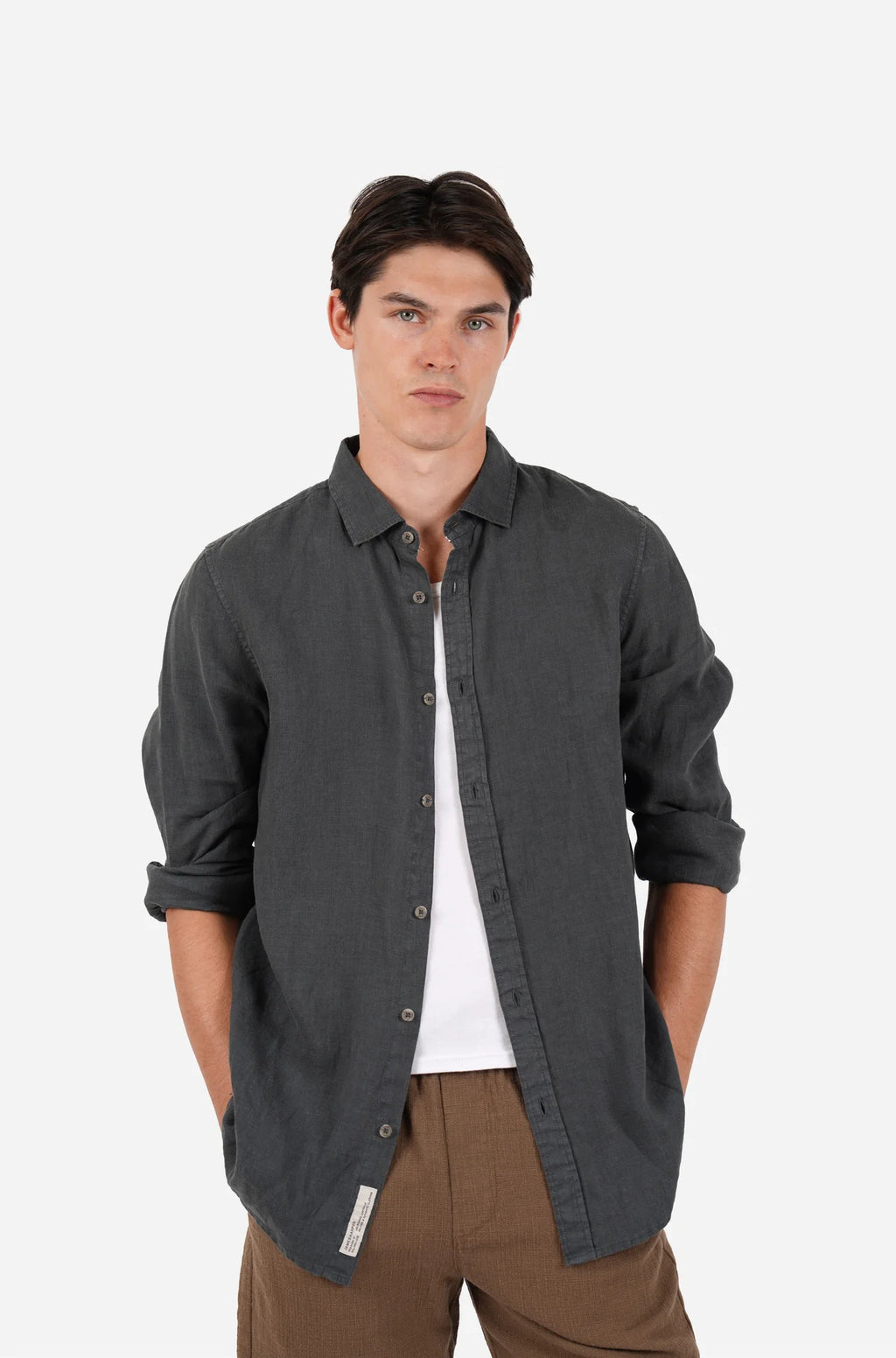 JAMES HARPER PURE LINEN L/S SHIRT JHS725