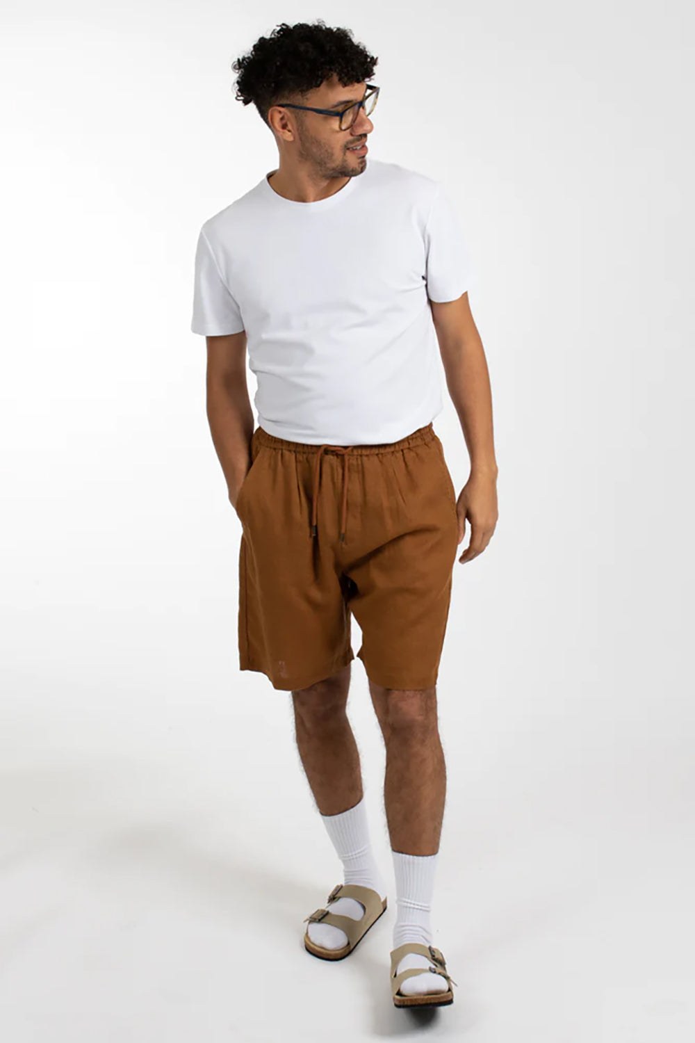 JAMES HARPER ELASTIC WAIST LINEN SHORT JHSH18