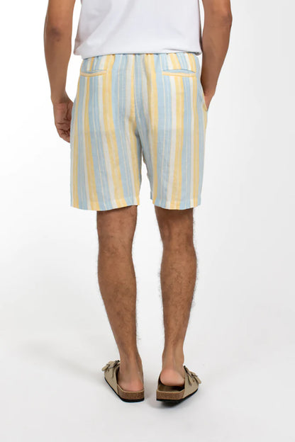 JAMES HARPER ELASTIC WAIST BEACH STRIPE LINEN SHORT JHSH19