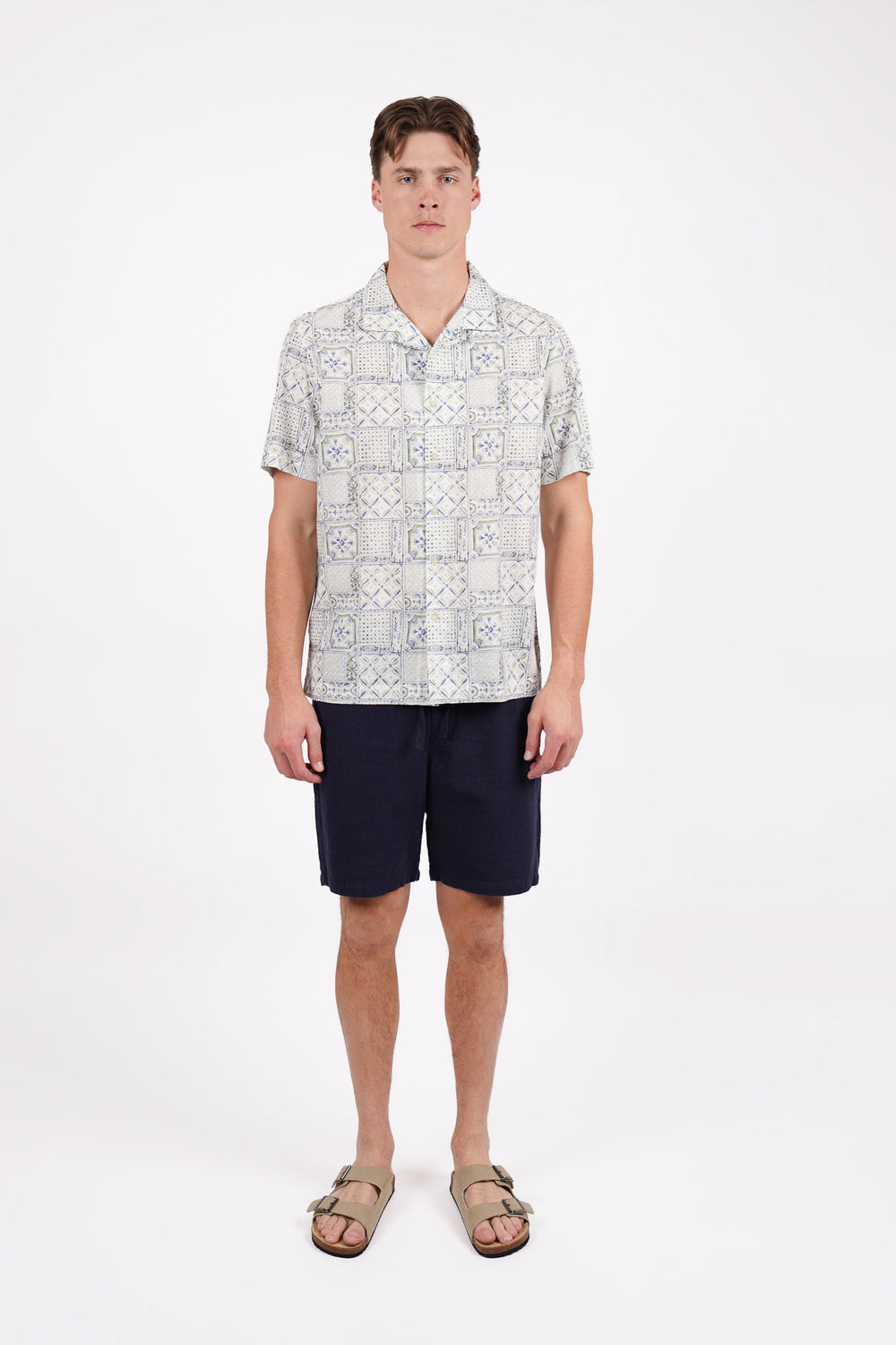 James Harper Cotton Elasticated Waist Relaxed Fit Short JHSH40 in navy