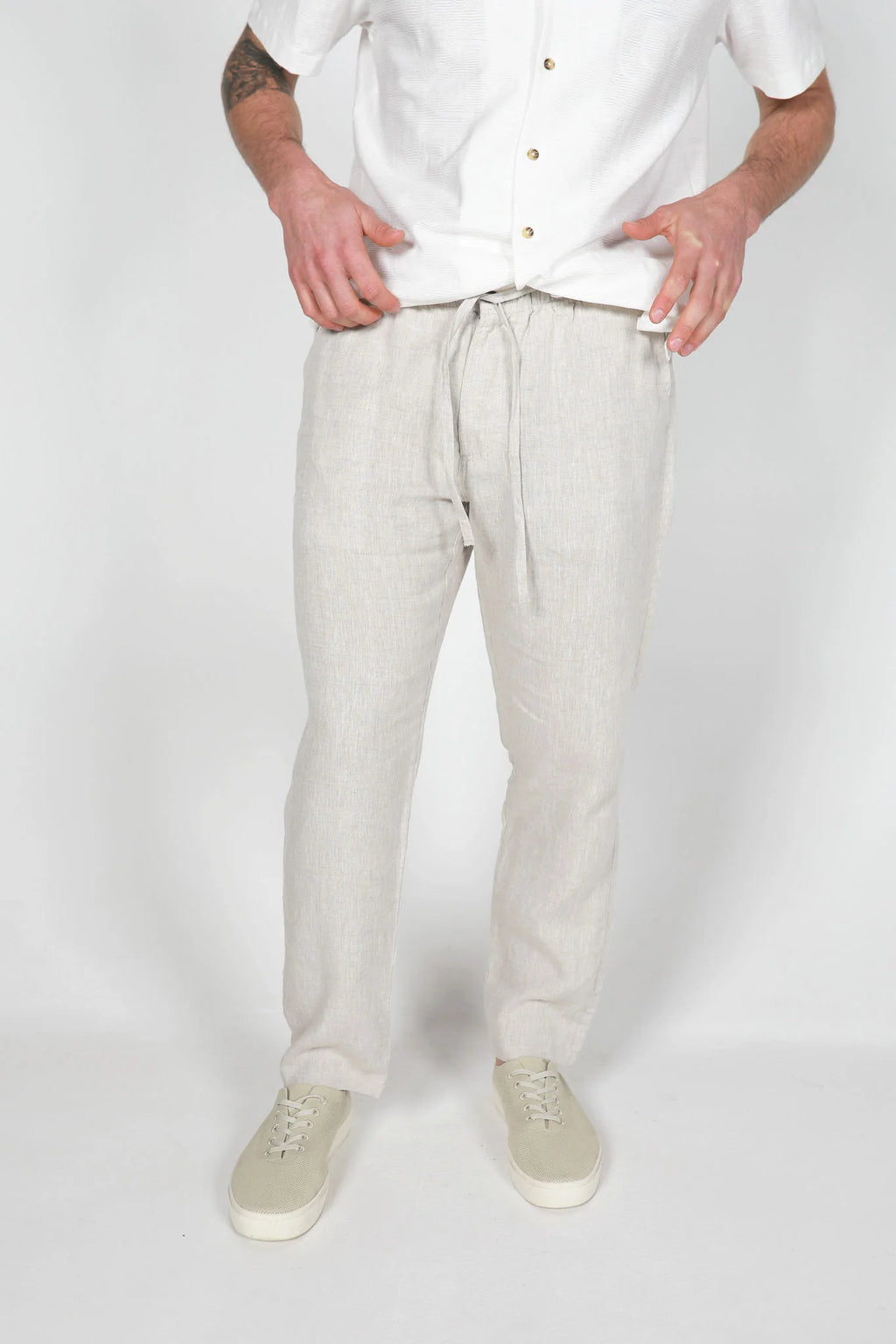 JAMES HARPER LINEN RELAXED WAIST PANT JHTR55
