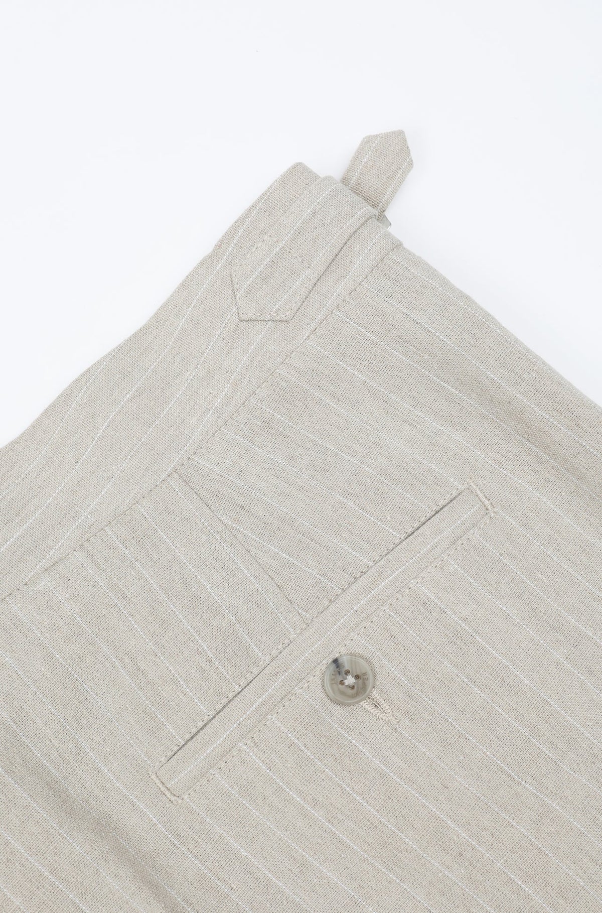 JAMES HARPER LINEN BLEND RELAXED FIT PIN STRIPE PLEATED TROUSER JHTR65