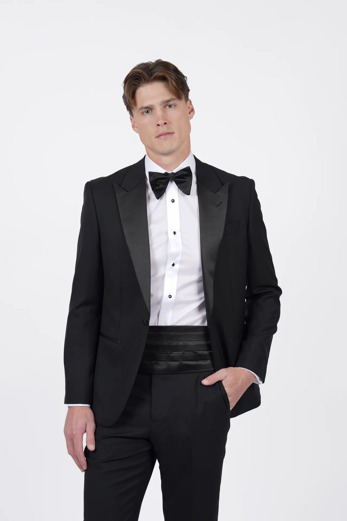 HARDY AMIES BRINSLEY 100% WOOL PEAK LAPEL DINNER JACKET JKTDJ007