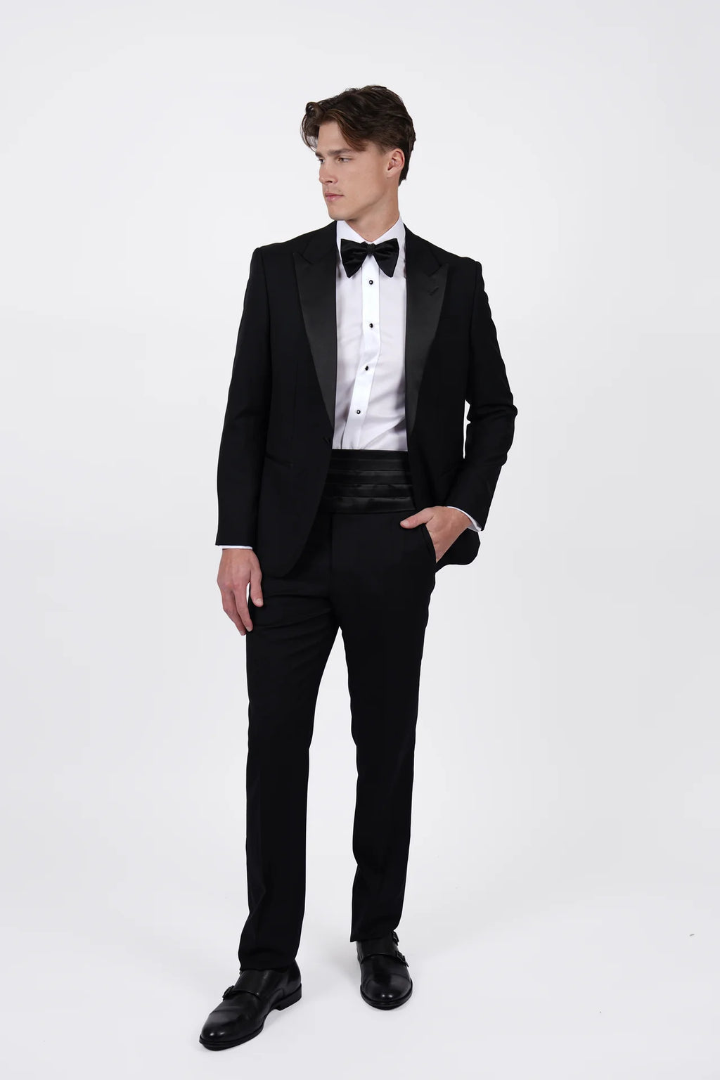 HARDY AMIES BRINSLEY 100% WOOL PEAK LAPEL DINNER JACKET JKTDJ007