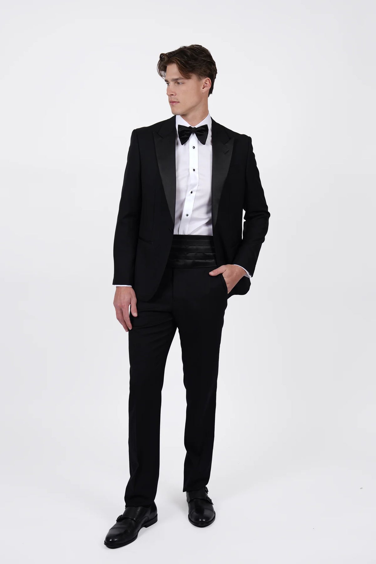 HARDY AMIES BRINSLEY 100% WOOL PEAK LAPEL DINNER JACKET JKTDJ007
