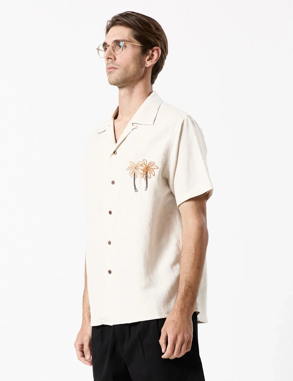 MR SIMPLE COCO EMBROIDERED CUBAN S/S BOWLER SHIRT BM043306