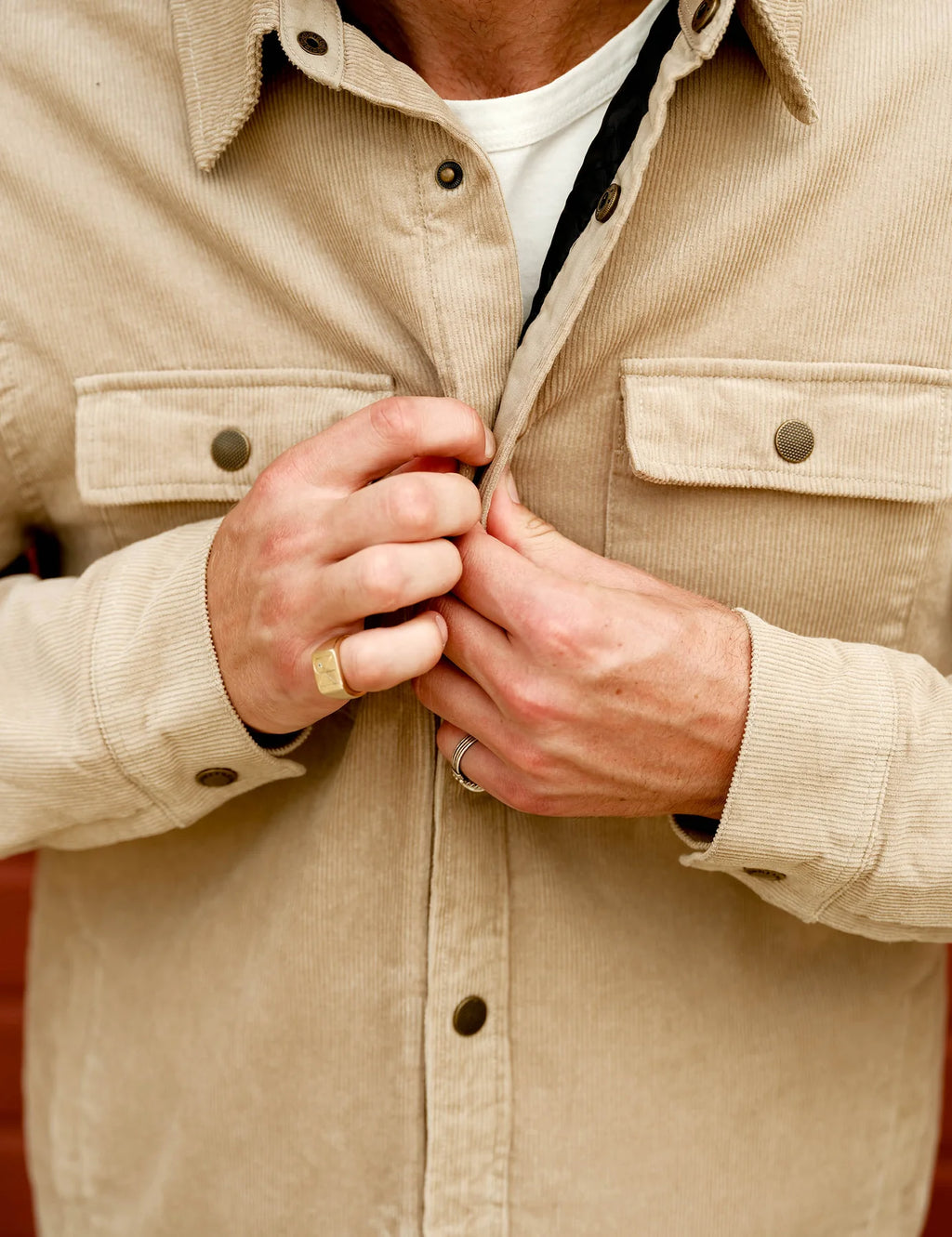 MR SIMPLE QUILTED CORD JACKET M093521