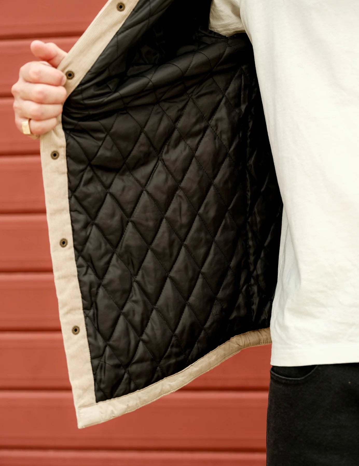 MR SIMPLE QUILTED CORD JACKET M093521