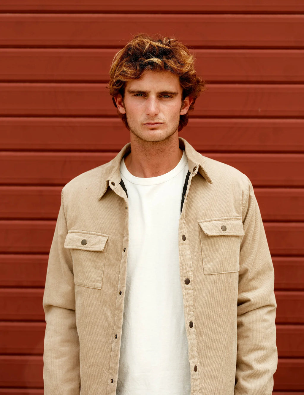 MR SIMPLE QUILTED CORD JACKET M093521