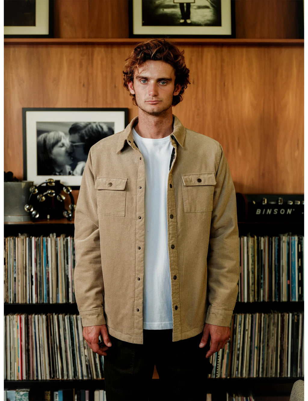 MR SIMPLE QUILTED CORD JACKET M093521