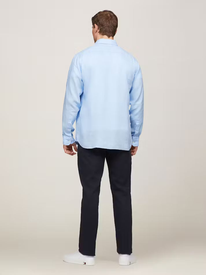 TOMMY HILFIGER PIGMENT DYE L/S LINEN SHIRT MW0MW41530