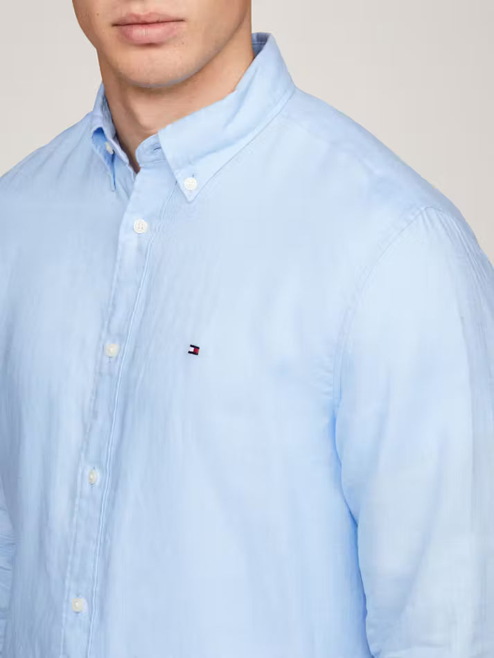 TOMMY HILFIGER PIGMENT DYE L/S LINEN SHIRT MW0MW41530