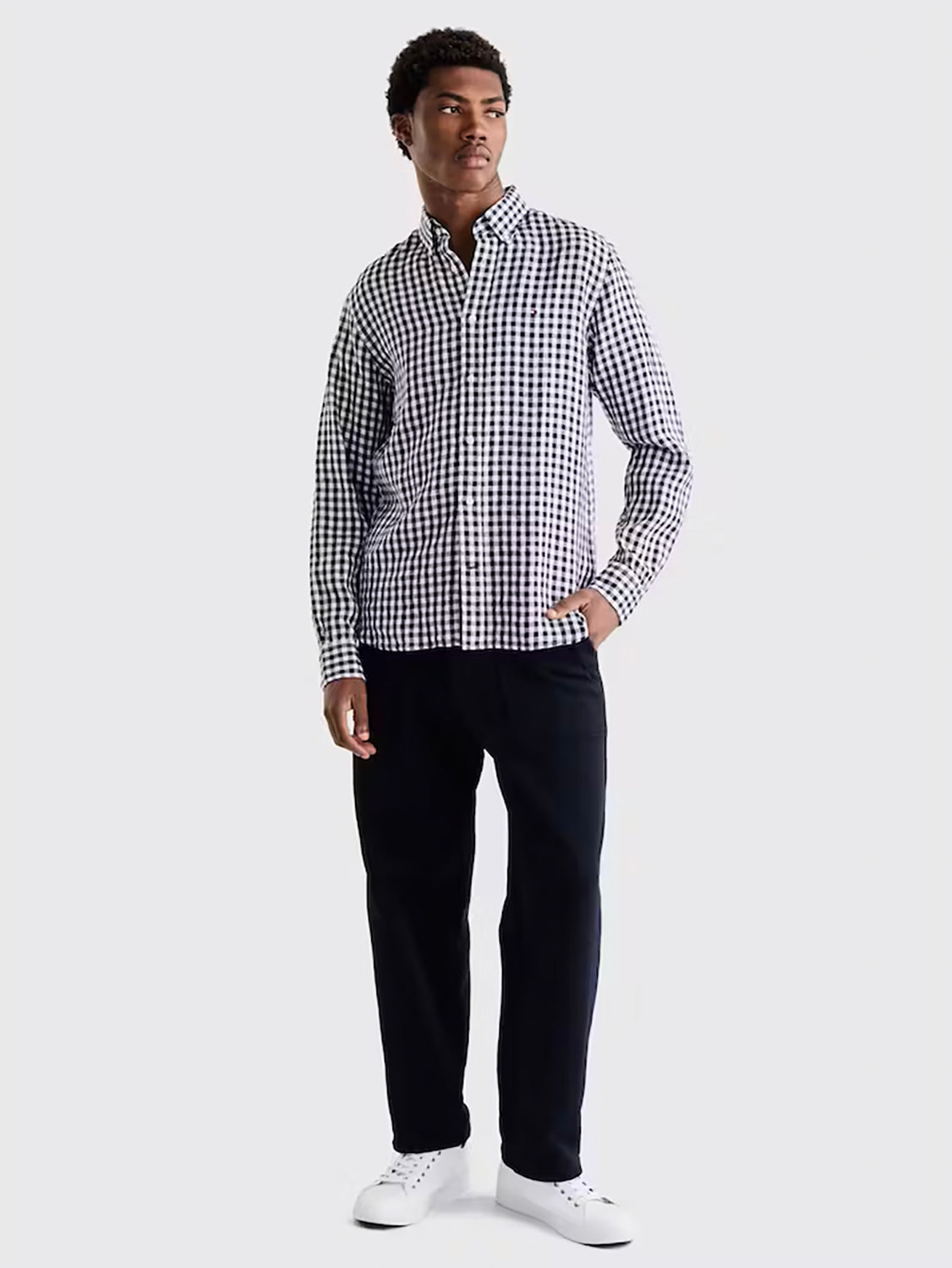 TOMMY HILFIGER PREMIUM LINEN L/S GINGHAM CHECK SHIRT MW0MW33894
