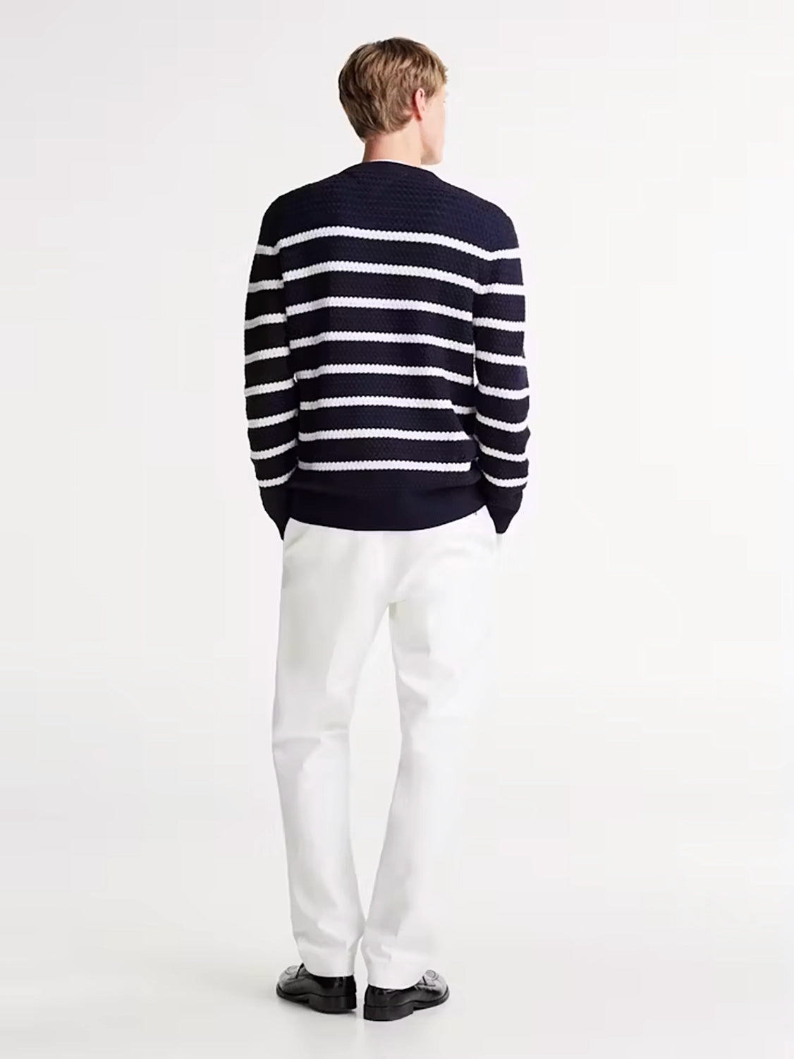 TOMMY HILFIGER WOOL COTTON DC HORIZONTAL STRIPE CREW NECK KNIT MW0MW36724