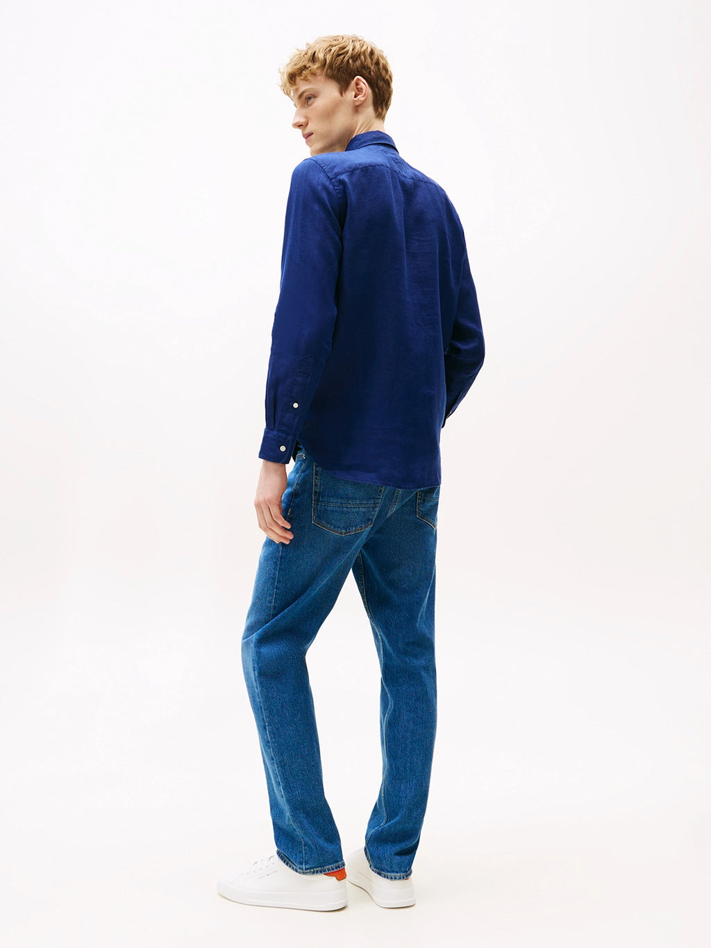 TOMMY HILFIGER PIECE DYE REG FIT L/S LINEN SHIRT MW0MW39425