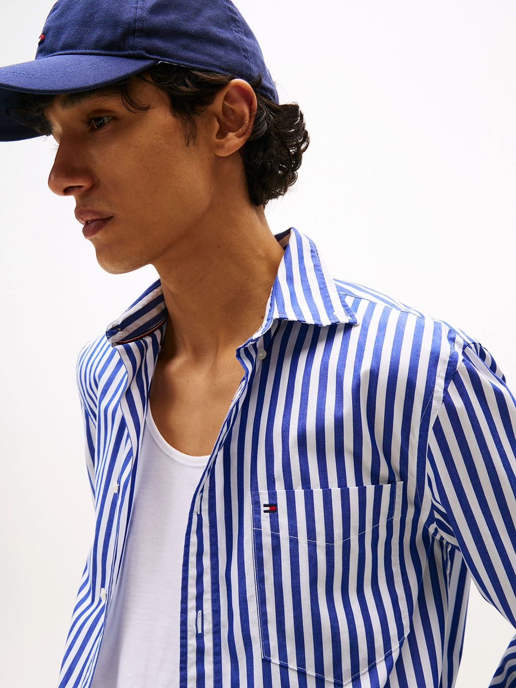 TOMMY HILFIGER COTTON POPLIN BOLD STRIPE L/S SHIRT MW0MW39451