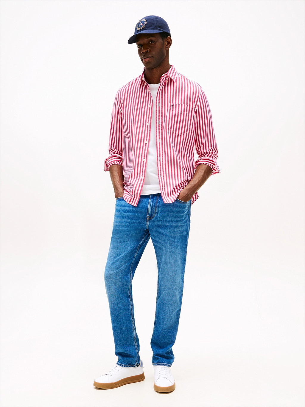 TOMMY HILFIGER COTTON POPLIN BOLD STRIPE L/S SHIRT MW0MW39451