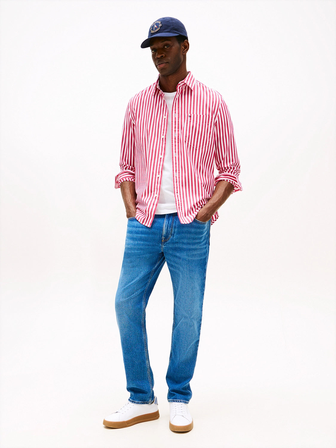TOMMY HILFIGER COTTON POPLIN BOLD STRIPE L/S SHIRT MW0MW39451