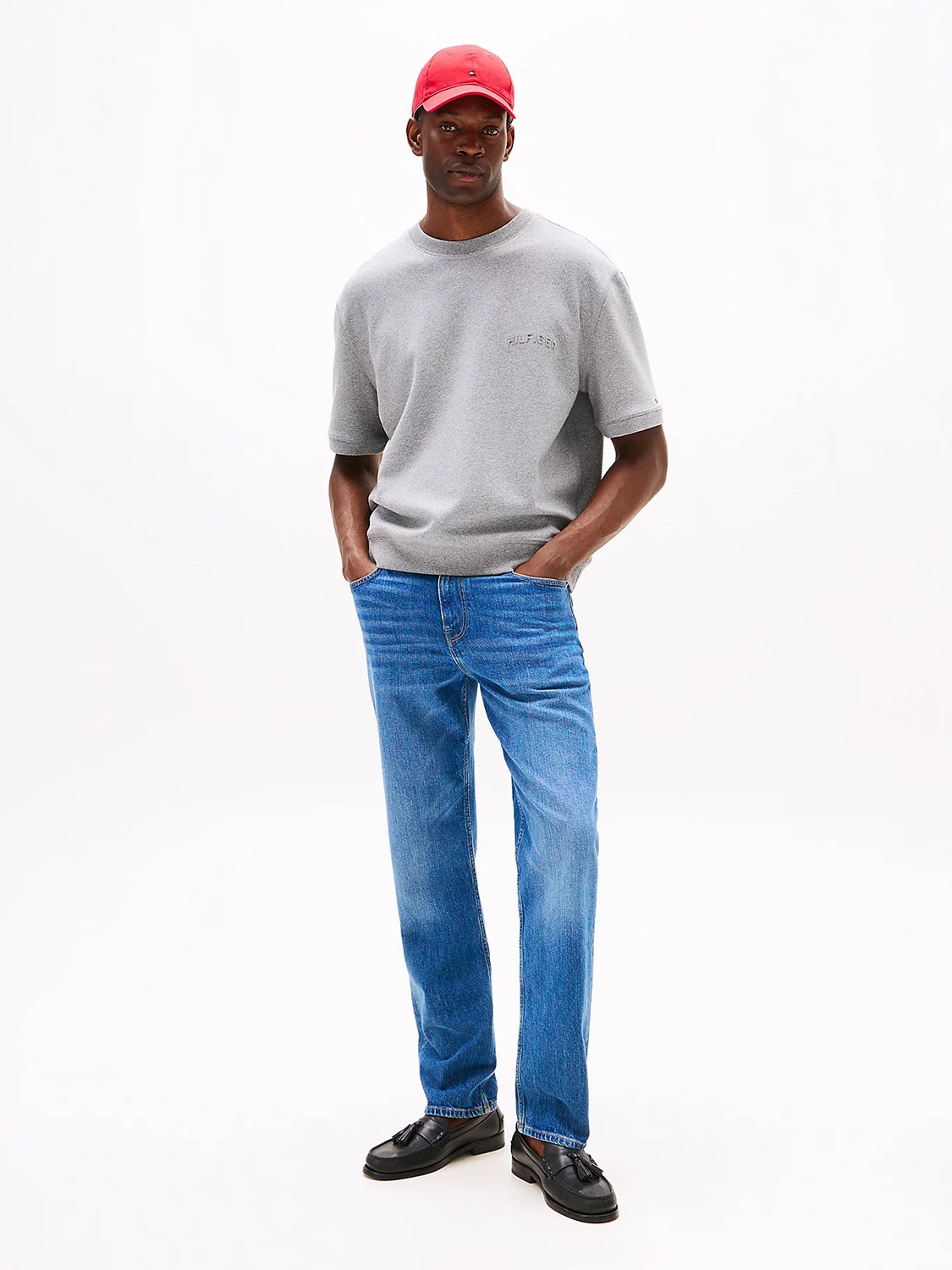 TOMMY HILFIGER SMALL EMBOSSED S/S SWEATSHIRT MW0MW39864