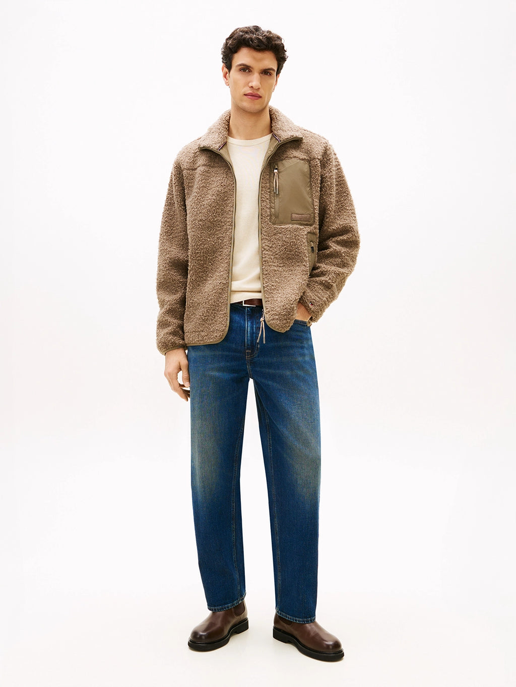 TOMMY HILFIGER TEDDY FLEECE ZIP THRU MW0MW40420