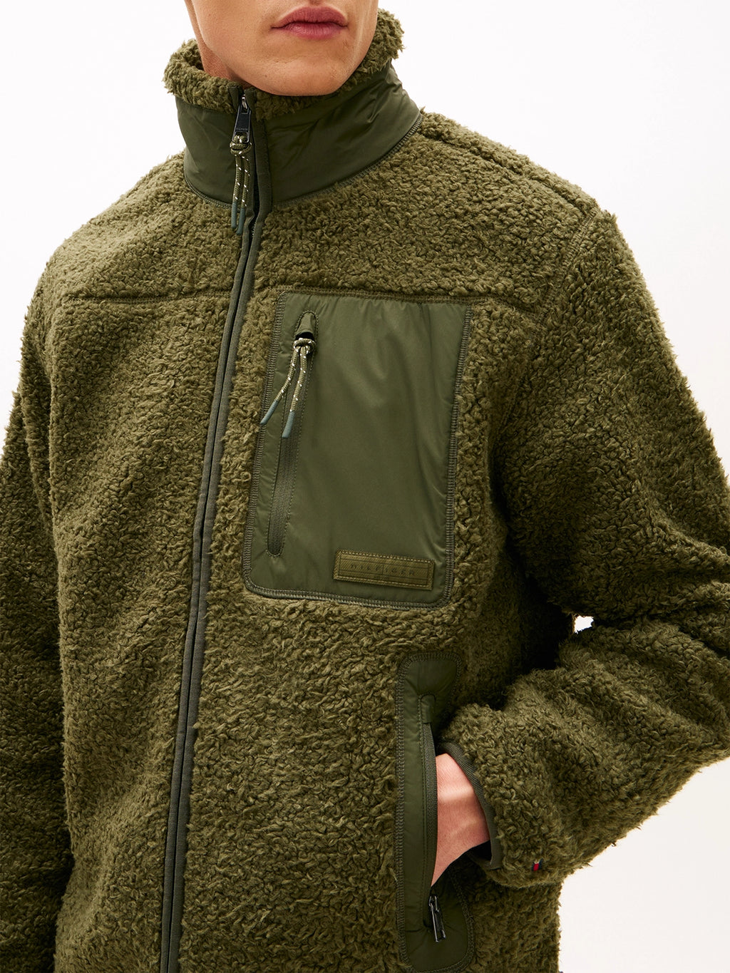 TOMMY HILFIGER TEDDY FLEECE ZIP THRU MW0MW40420