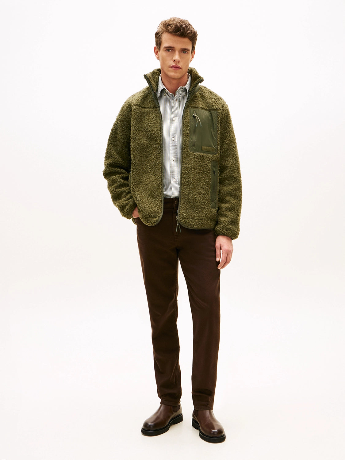 TOMMY HILFIGER TEDDY FLEECE ZIP THRU MW0MW40420