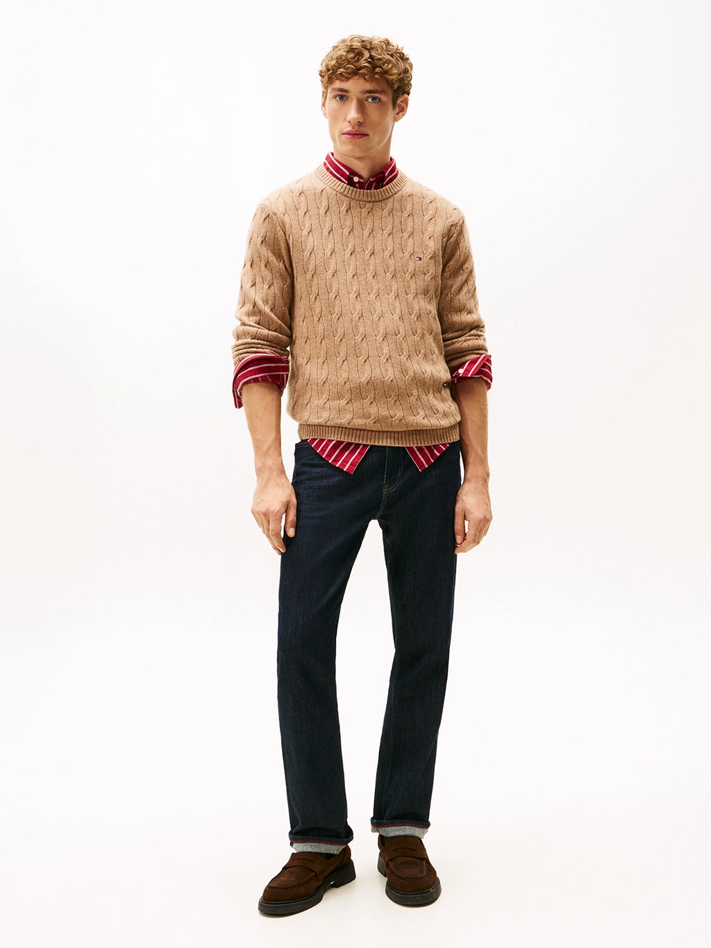 TOMMY HILFIGER LAMBSWOOL CABLE CREW MW0MW40442