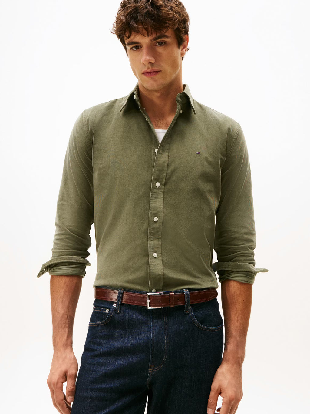 TOMMY HILFIGER SOLID CORDUROY L/S SHIRT MW0MW40486