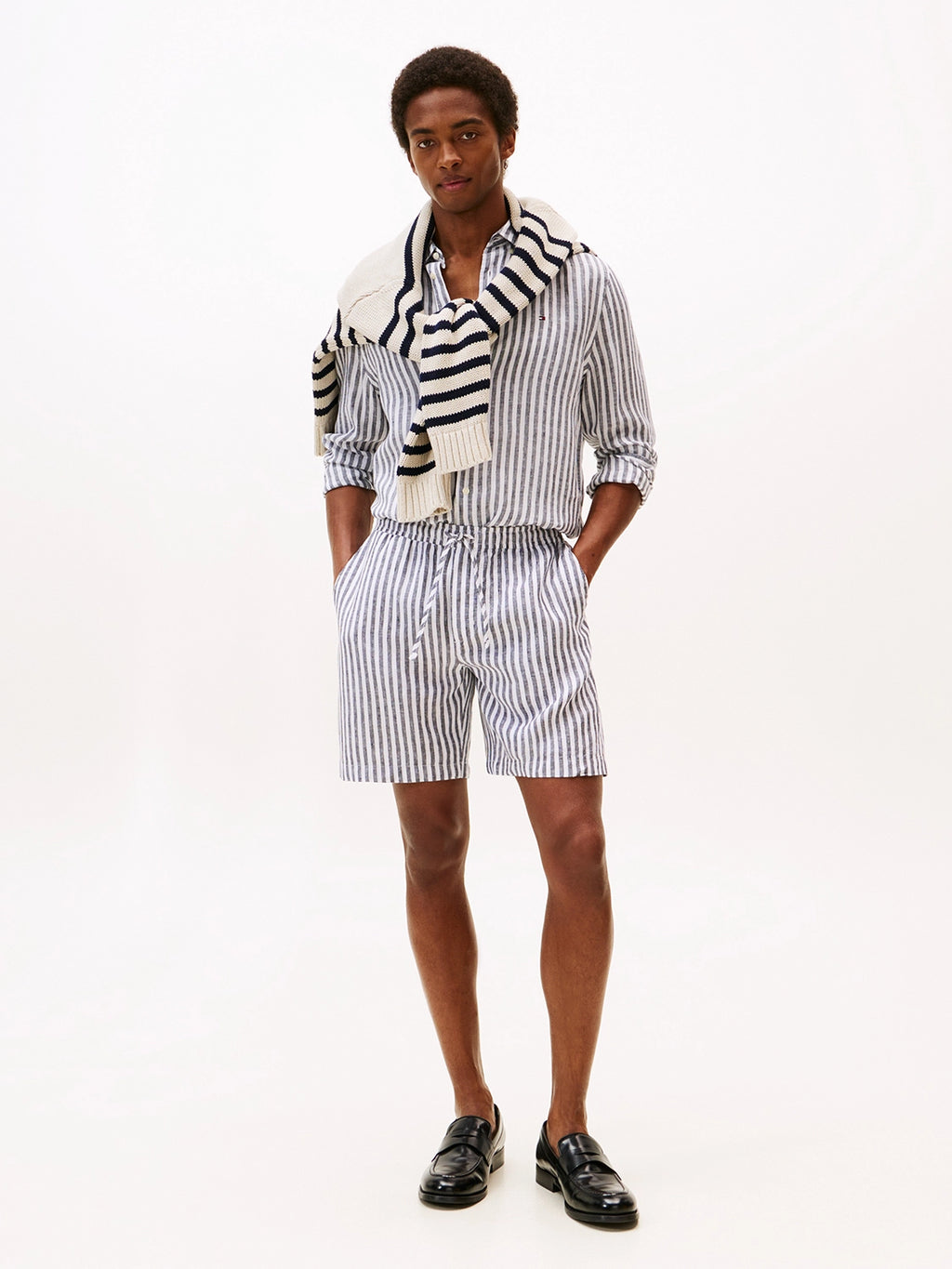 TOMMY HILFIGER MERCER LINEN STRIPE SHORT MW0MW41510