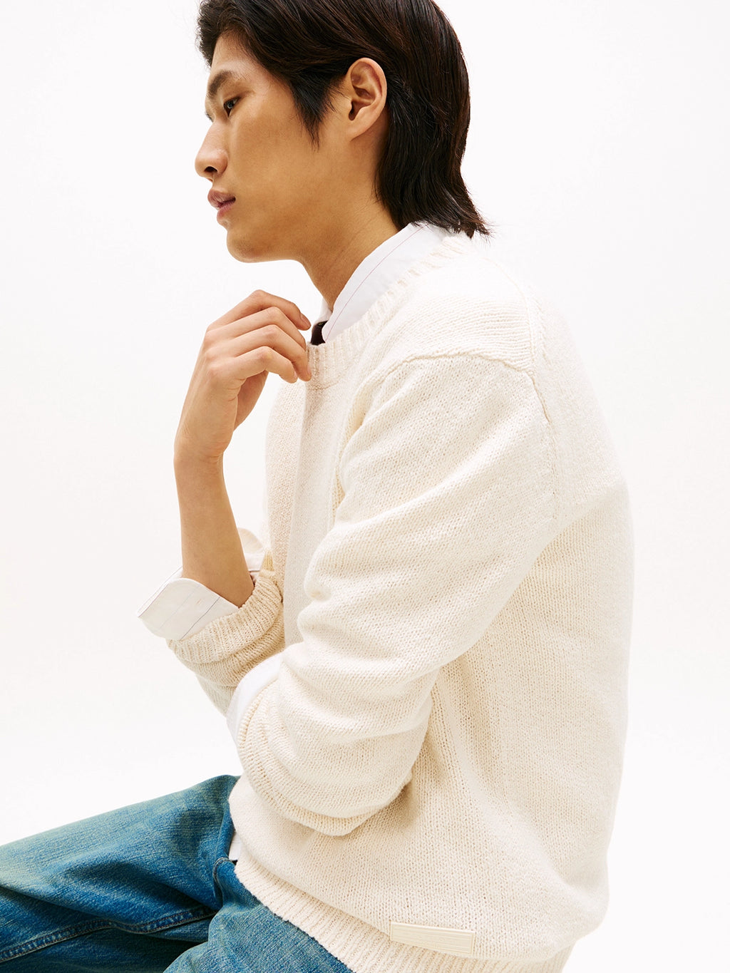 TOMMY HILFIGER SOFT TEXTURED CREW NECK KNIT MW0MW41653