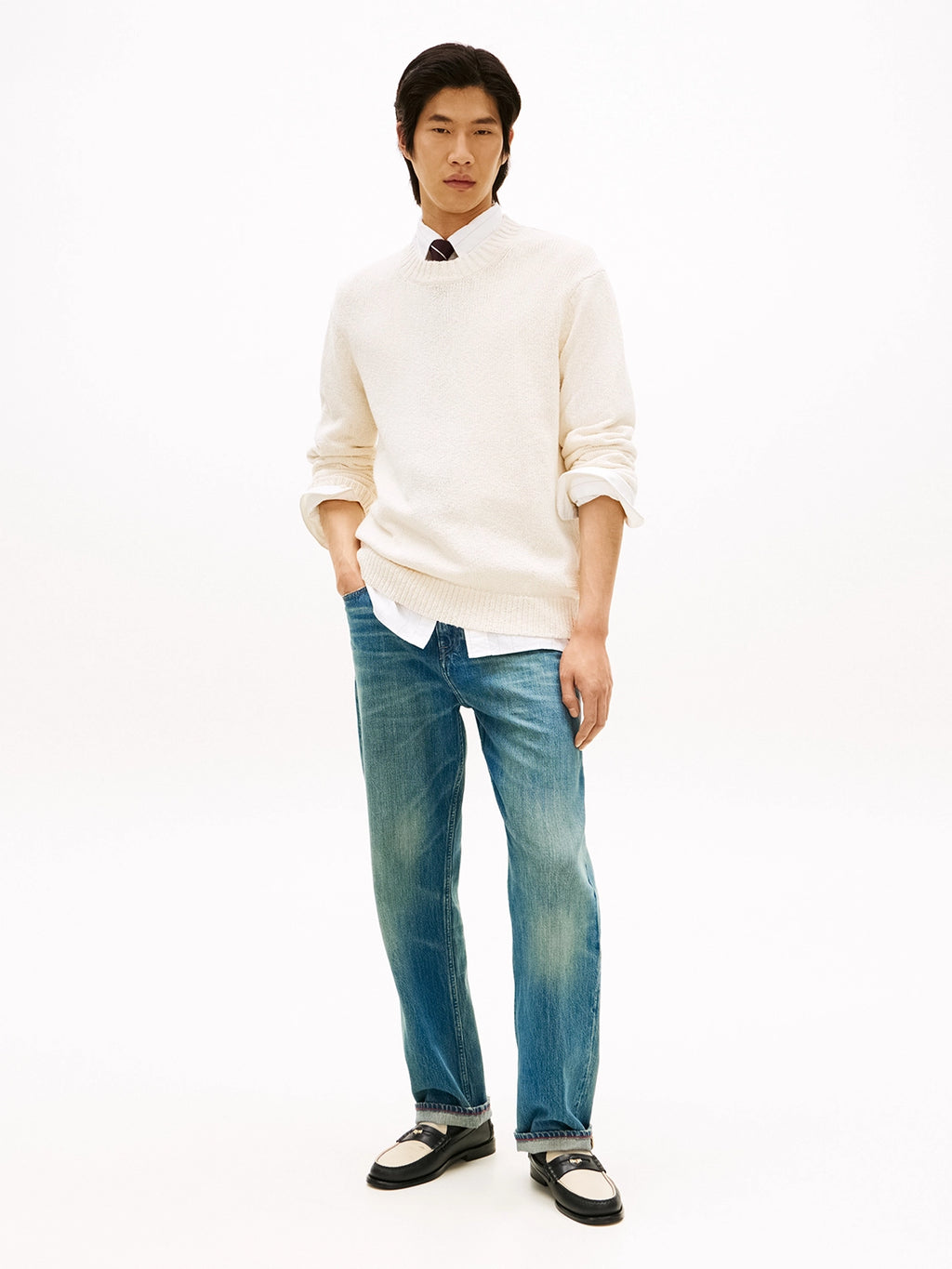 TOMMY HILFIGER SOFT TEXTURED CREW NECK KNIT MW0MW41653