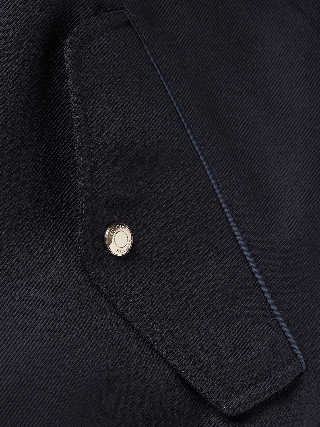TOMMY HILFIGER DARK NIGHT FINE WOOL BOMBER WITH PIPING MW0MW41885