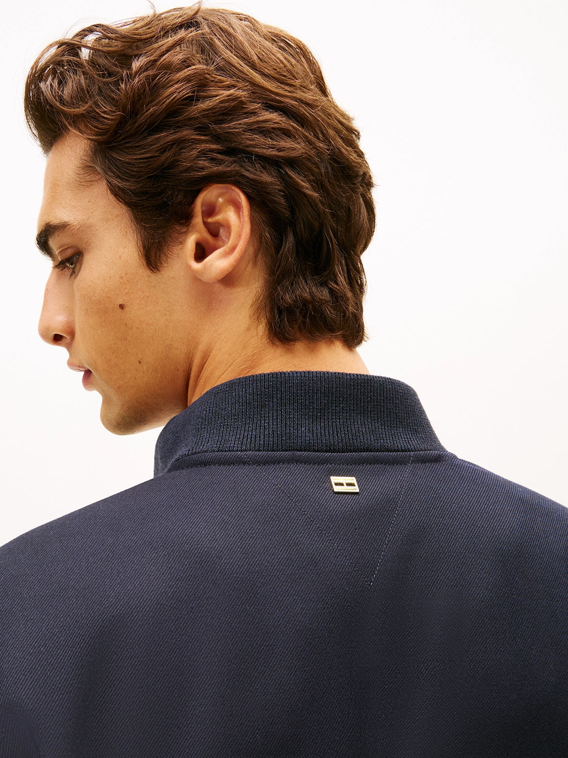 TOMMY HILFIGER DARK NIGHT FINE WOOL BOMBER WITH PIPING MW0MW41885