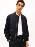 TOMMY HILFIGER DARK NIGHT FINE WOOL BOMBER WITH PIPING MW0MW41885