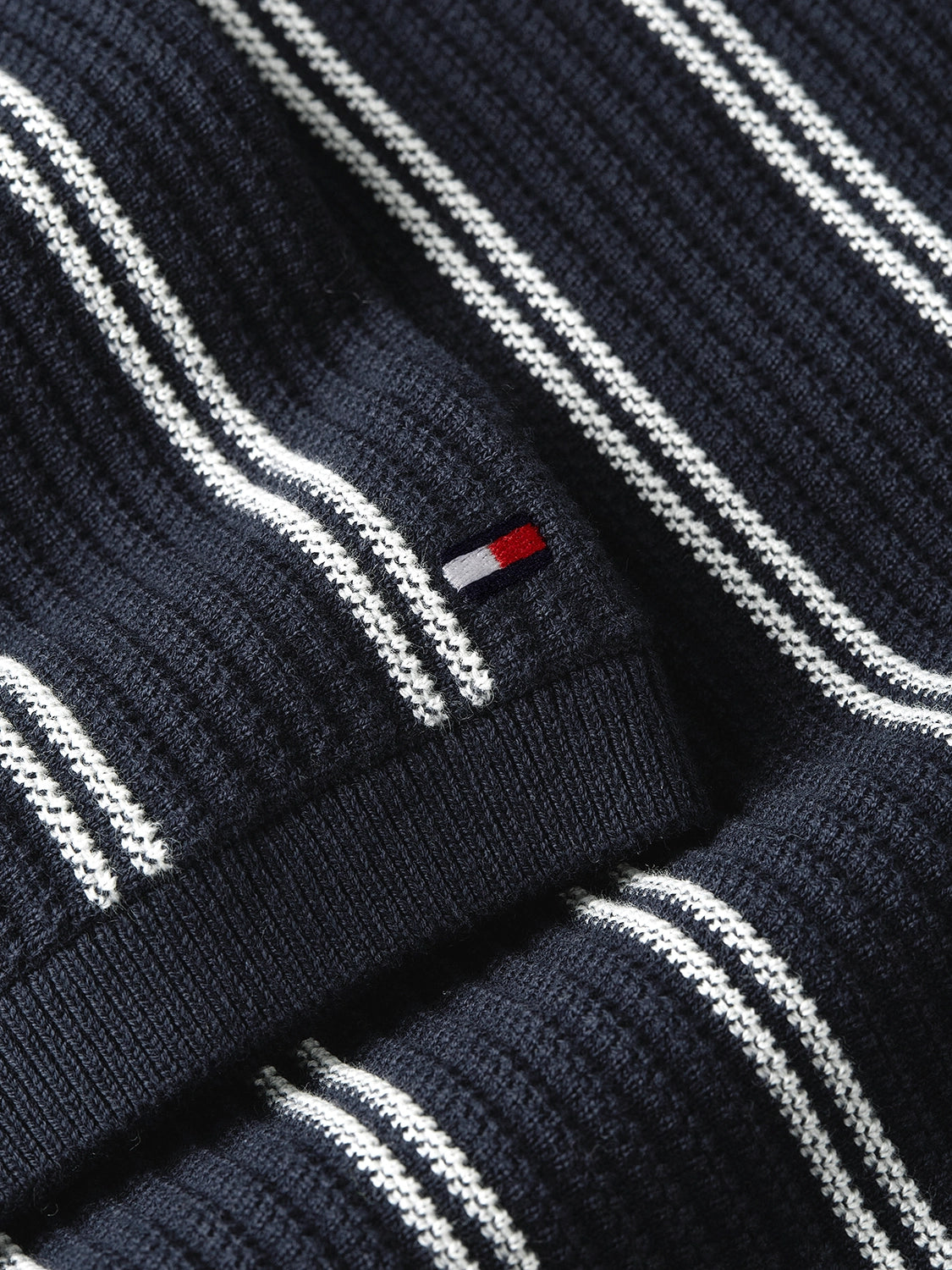 TOMMY HILFIGER KNITTED VERTICAL STRIPE POLO MW0MW41949