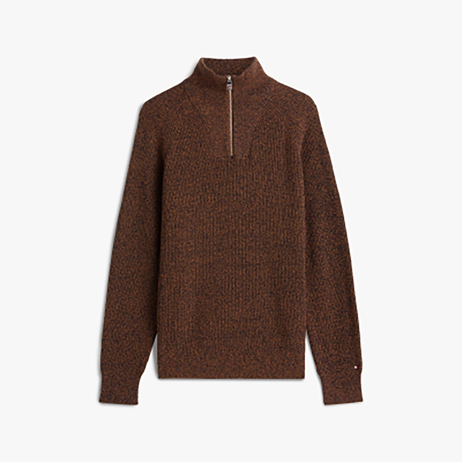 TOMMY HILFIGER FISHERMAN RIB 1/4 ZIP MOCK NECK KNIT MW0MW42531