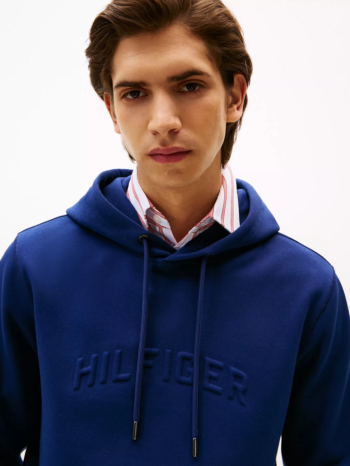 TOMMY HILFIGER ARCH EMBOSSED HOODED SWEATSHIRT MW0MW39402