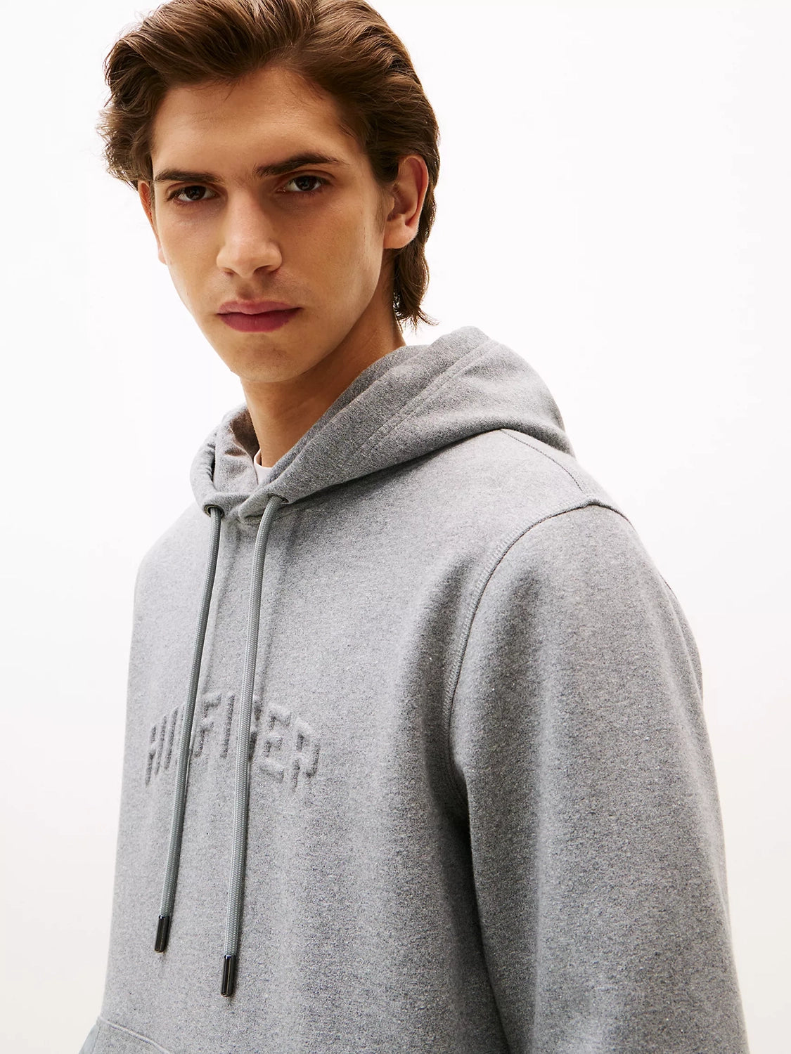 TOMMY HILFIGER ARCH EMBOSSED HOODED SWEATSHIRT MW0MW39402