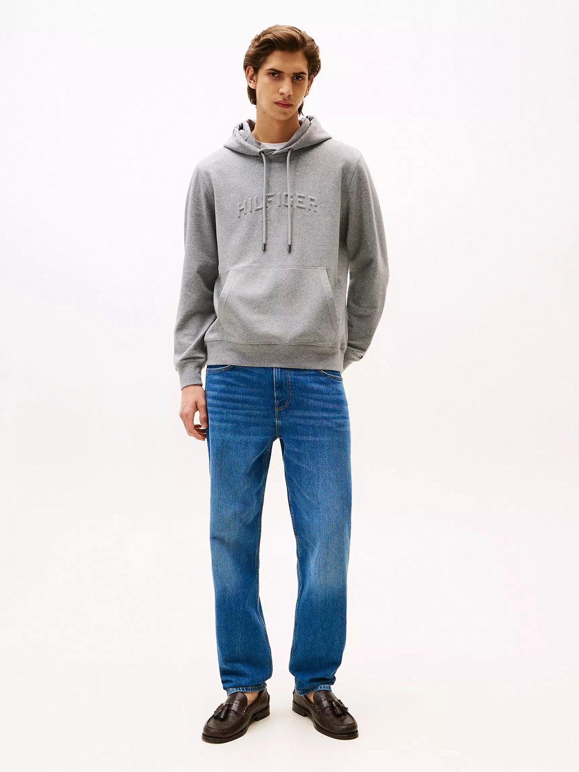TOMMY HILFIGER ARCH EMBOSSED HOODED SWEATSHIRT MW0MW39402