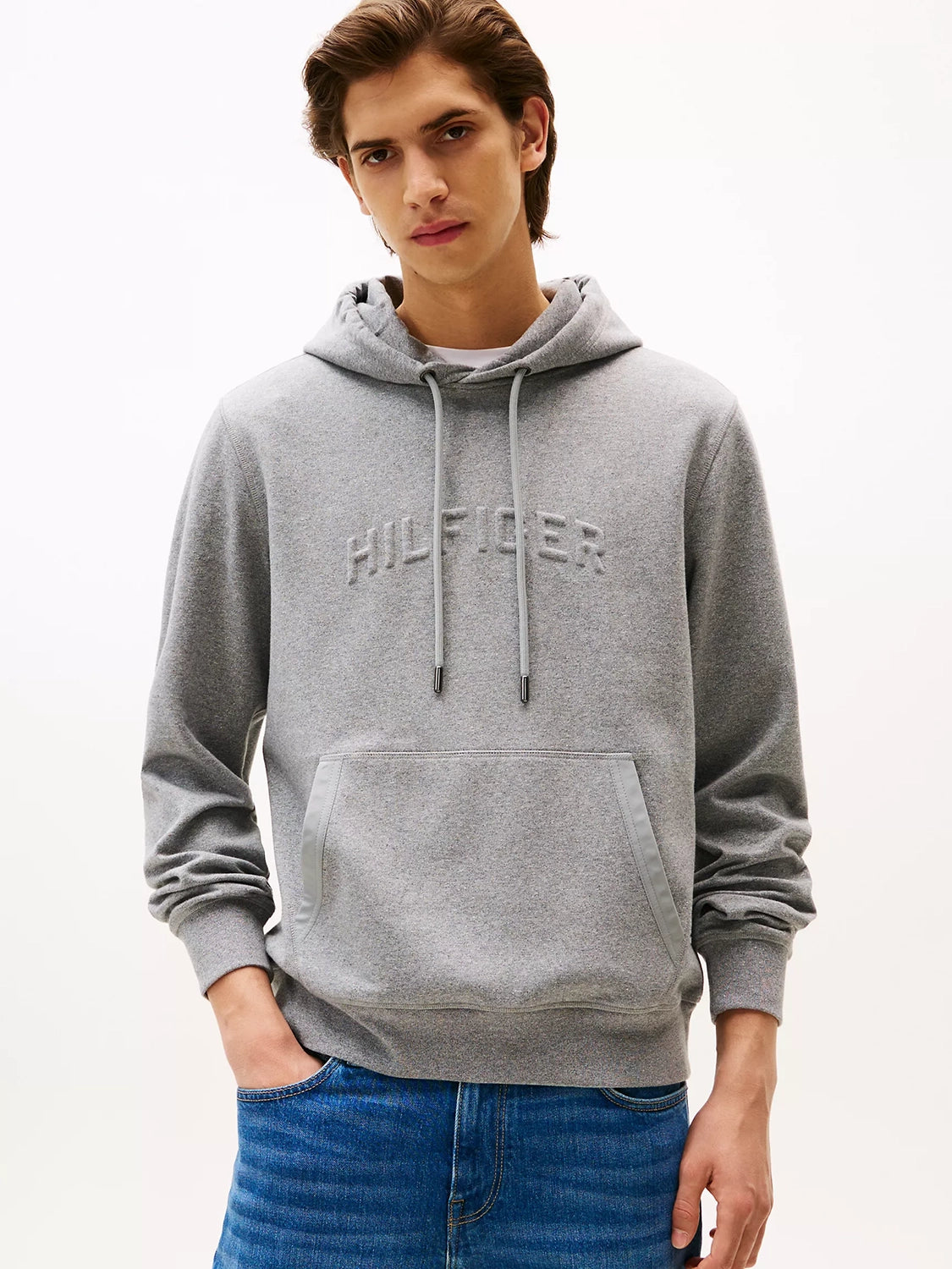 TOMMY HILFIGER ARCH EMBOSSED HOODED SWEATSHIRT MW0MW39402