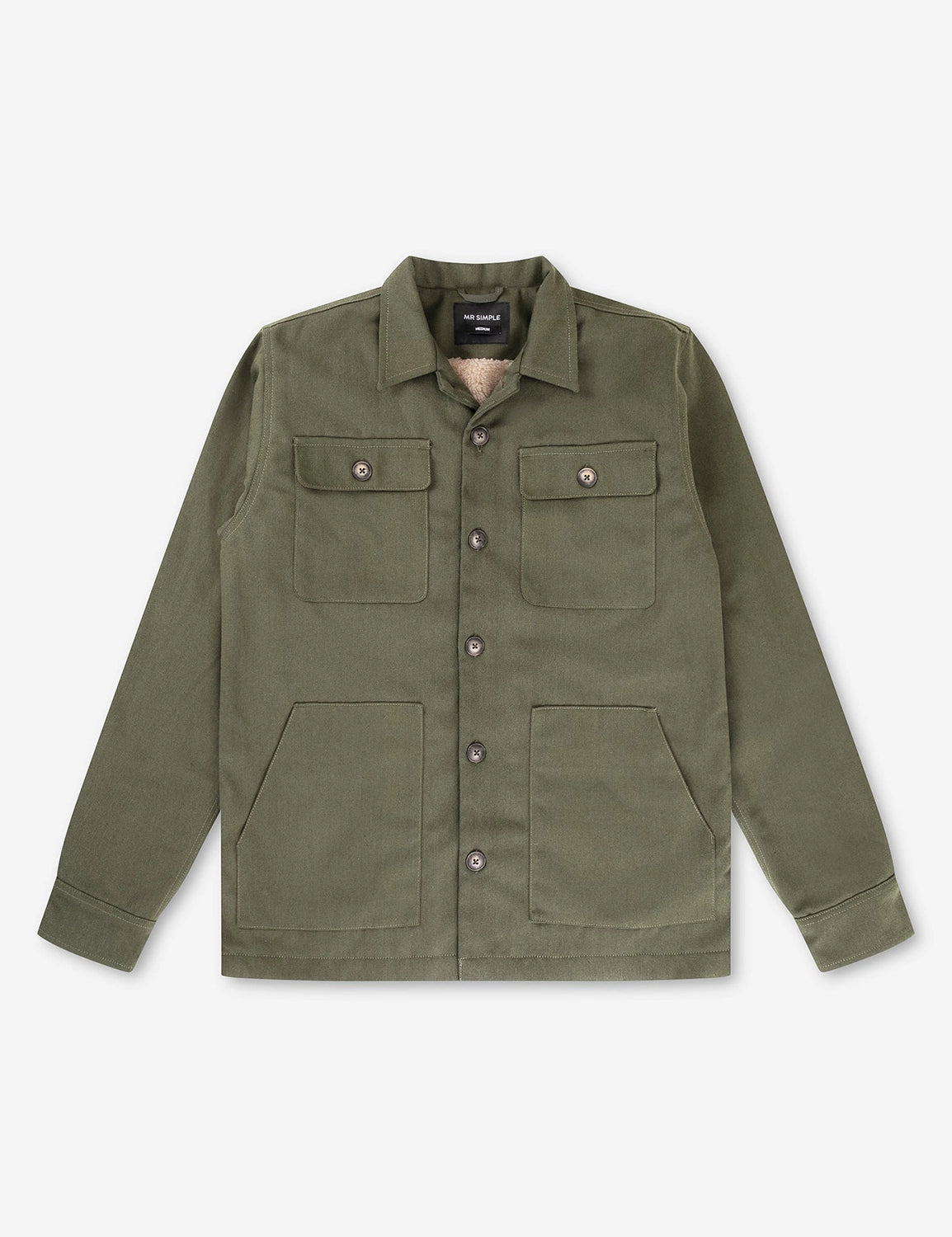 MR SIMPLE COTTON CANVAS STOCKYARD SHERPA JACKET M093416