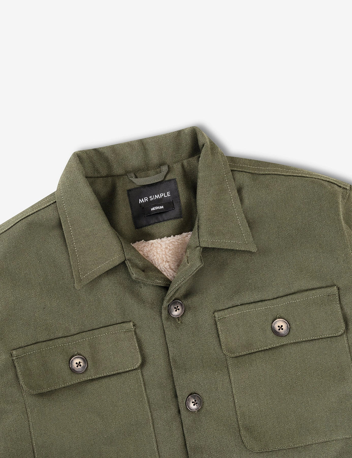 MR SIMPLE COTTON CANVAS STOCKYARD SHERPA JACKET M093416