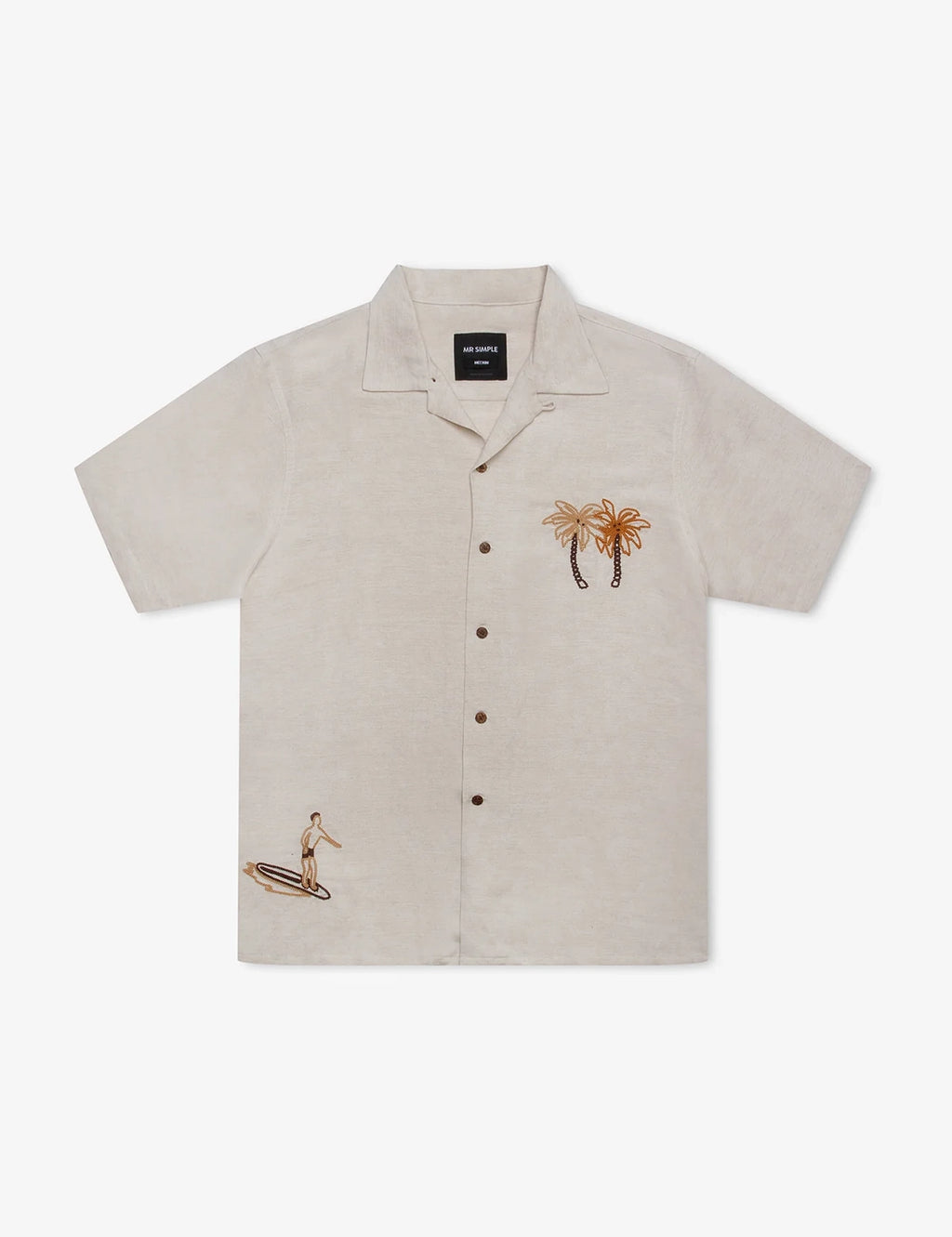 MR SIMPLE COCO EMBROIDERED CUBAN S/S BOWLER SHIRT BM043306