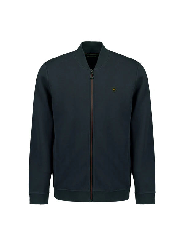 NO EXCESS FULL ZIP PIQUE KNITTED BOMBER SWEATSHIRT N1006