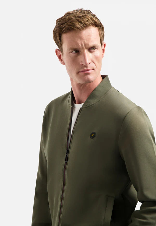NO EXCESS FULL ZIP PIQUE KNITTED BOMBER SWEATSHIRT N1006